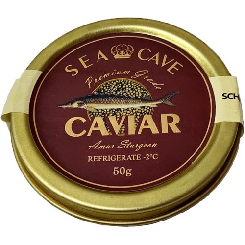 Sea Cave Black Caviar Amur Sturgeon 50g / Premium Grade