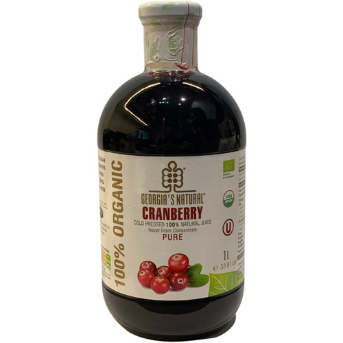 Georgia's Natural Cranberry Juice Organic 1L