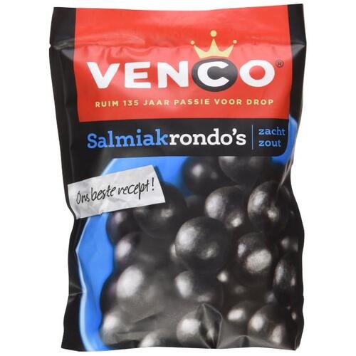 Venco Dutch Licorice Salmiak Balls Salt 260g / Rondo