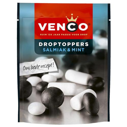 Venco Dutch Licorice DropToppers Salmiak & Mint 270g