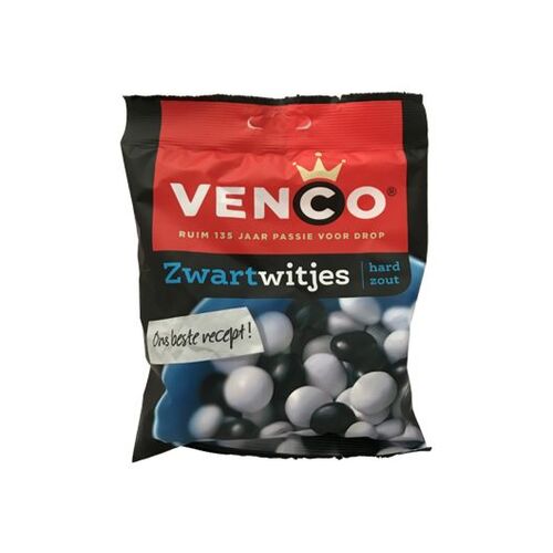 Venco Licorice Black & White Zwart Witjes 265g