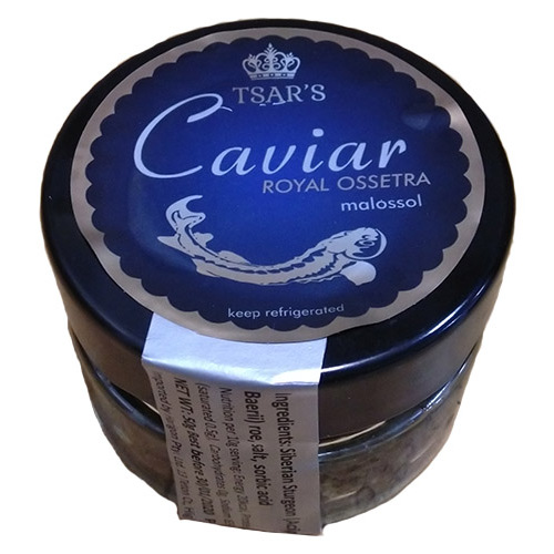 Tsar’s Royal Ossetra Sturgeon Black Caviar 250g