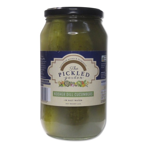 The Pickled Garden Kosher Dill Cucumbers in Salt Water 1000g The