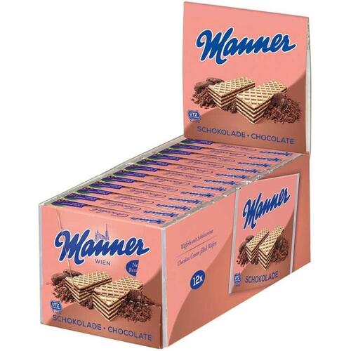 Manner Wafers Chocolate 75g  / Pack of 12