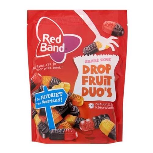 Red Band Licorice & Fruit Gums 280g / Drop Fruit Duos Red Band