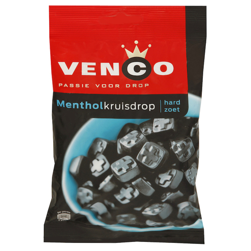 Venco Dutch Licorice Menthol 173g / Mentholkruisdrop
