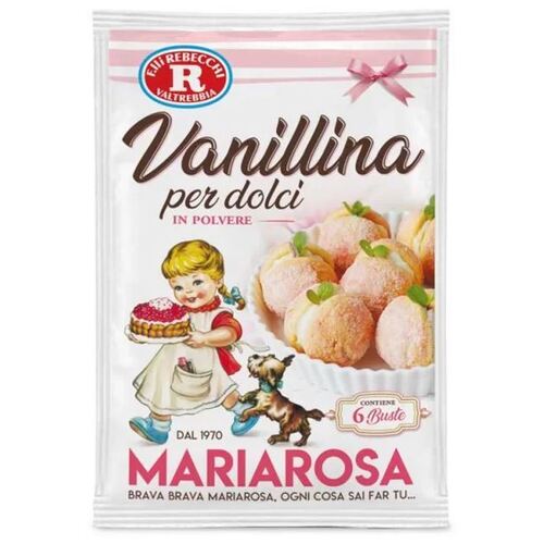 Mariarosa Vanillin Powder 3g (6 Sachets x 0.5g) / Vanillina Per Dolci 
