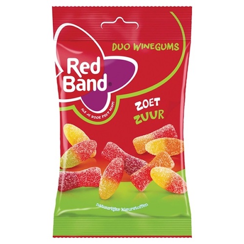 Red Band Dutch Wine Gums Sweet & Sour190g / Duo Winegums