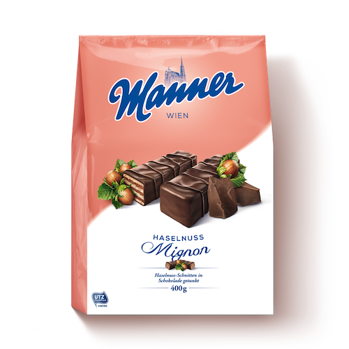 Manner Mignon Dark Chocolate Hazelnut Wafers 400g