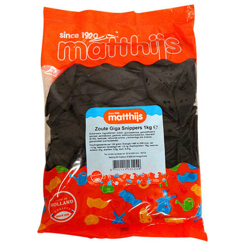 Matthijs Dutch Licorice Large Diamonds Bag 1kg / Chewy & Salty / Giga Snipper Zout