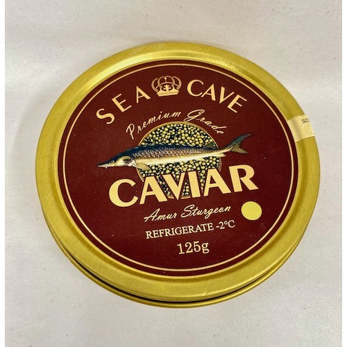Sea Cave Black Caviar Amur Sturgeon 125g / Premium Grade