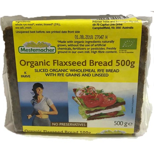 Mestemacher Organic Flaxseed Bread 500g