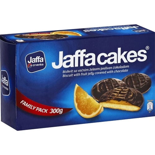 Jaffa Cakes Biscuits w/Fruit Jelly Covered in Chocolate 300g Jaffa