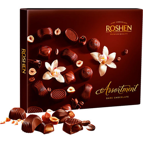 Roshen Dark Chocolate Assortment Gift Box 154g