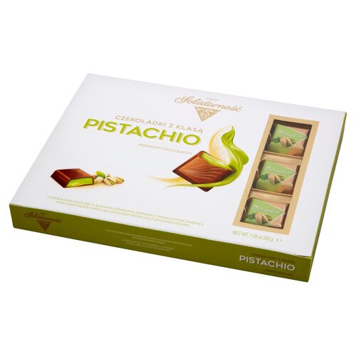 Solidarnosc Chocolates w/Pistachio Cream Box 200g / Czecoladki z Klasa Pistachio