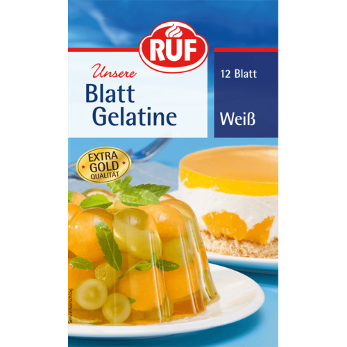 RUF Gelatine Sheets 12 Leaves Gold Extra Quality 20g RUF, Germany