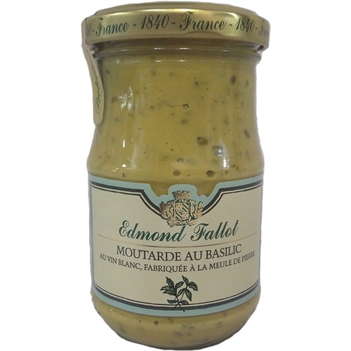Edmond Fallot Dijon Mustard with Basil and White Wine 205g