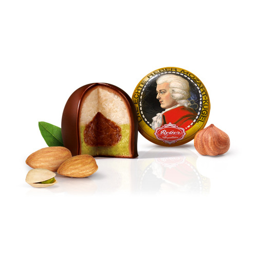 Lambertz 48pc Mozart Kugeln Marzipan Treats with Milk & Dark Chocolate